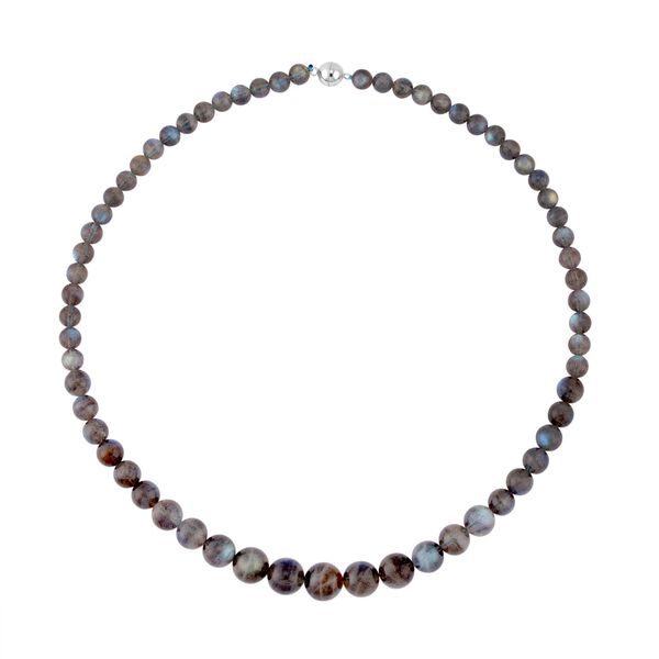 Runde Labradorit-Halskette