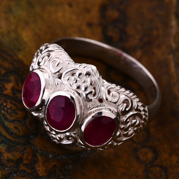 Royal Bali Kollektion - Afrikanischer Rubin Ring - 3,72 ct. image number 1