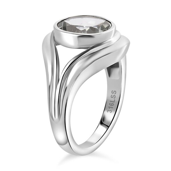 Prasiolith Ring, Edelstahl, (Gr&ouml;&szlig;e 17.00), ca. 2.38 ct image number 5