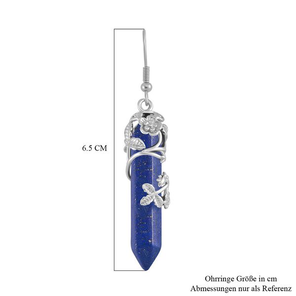 Lapislazuli Ohrringe Reiner Edelstahl ca. 54.00 ct image number 5