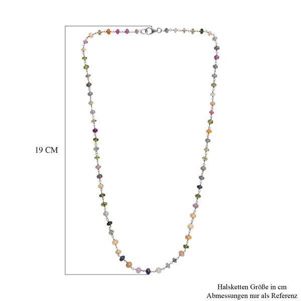 Bouquet mehrfarbige Saphir-Halskette image number 8