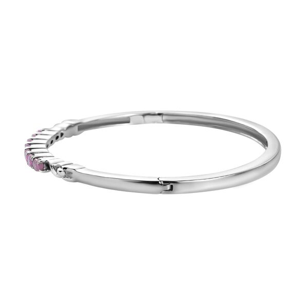 Ilakaka Rosa Saphir (Fissure gefüllt) Armreif, ca. 19 cm, Edelstahl, ca. 2.57 ct image number 4