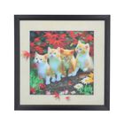 Realistisches 5D Katzen-Gemälde, Größe 43,5x43,5x1,2 cm, Mehrfarbig