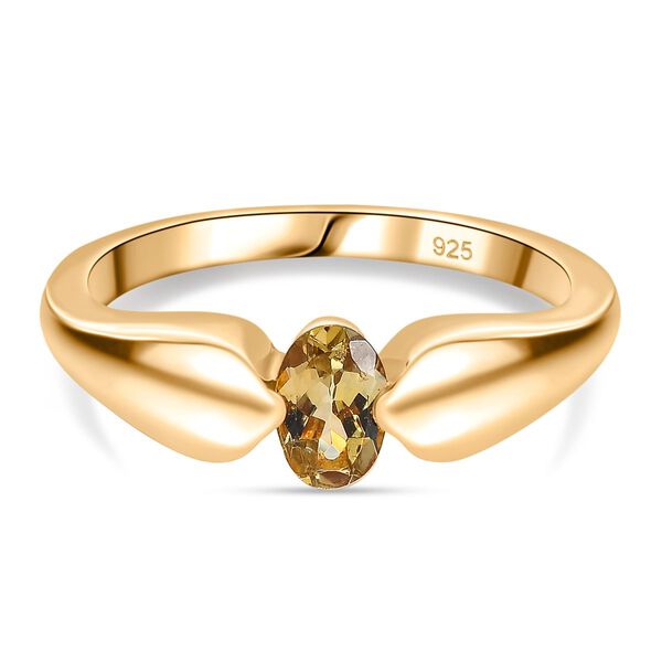 AA Nat&uuml;rlicher goldener Tansanit Ring - 0,42 ct.