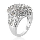 LUSTRO STELLA Hergestellt mit ZIRKONIA Ring 925 Silber Platin-Überzug (Größe 19.00) ca. 7,97 ct image number 3
