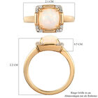 Natürlicher, äthiopischer Opal und Zirkon-Ring, 925 Silber 585 Gelbgold Vermeil  ca. 1,42 ct image number 6