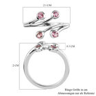 Rosa Turmalin Bypass Ring 925 Silber platiniert  ca. 0,38 ct image number 6
