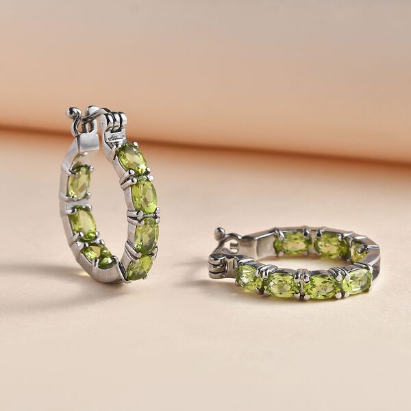 Peridot Ohrringe  Edelstahl ca. 6,43 ct. image number 2