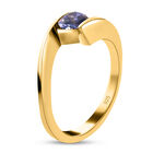 Tansanit Bypass Ring 925 Silber 585 Vergoldet image number 4