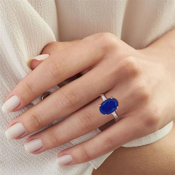 Blauer Jade Ring - 5,13 ct. image number 2