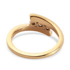 Diamant Bypass Ring 925 Silber 585 Vergoldet image number 4