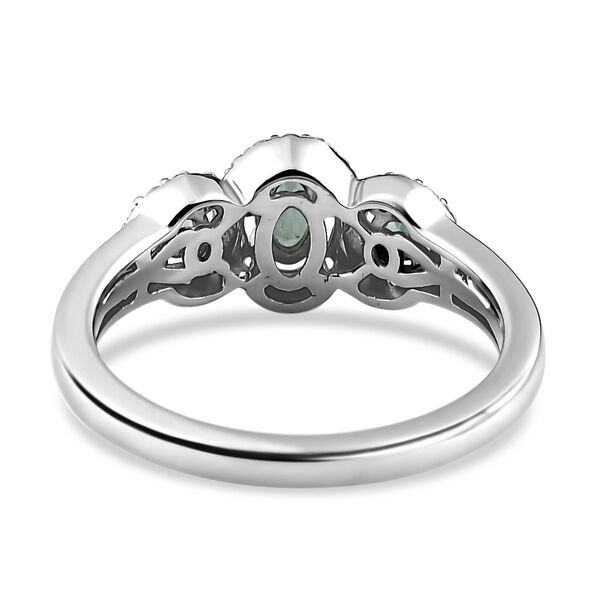 Alexandrit und wei&szlig;er Zirkon-Ring - 0,70 ct. image number 6