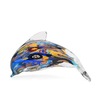 Glasfiguren Kollektion Delfin, 11 x 5.5 x 6.7 cm