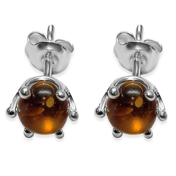 Bernstein Ohrringe in 925 Silber image number 0