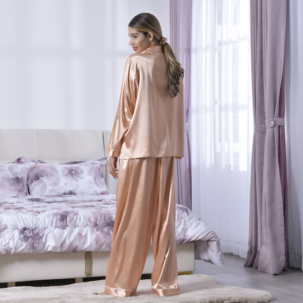 LA MAREY - Miss Collection Set: Satin Comfortwäsche - Größe M/L, Champagnerfarben image number 2