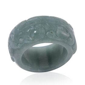 Natürlicher, geschnitzter Jade Ring - 60 ct.