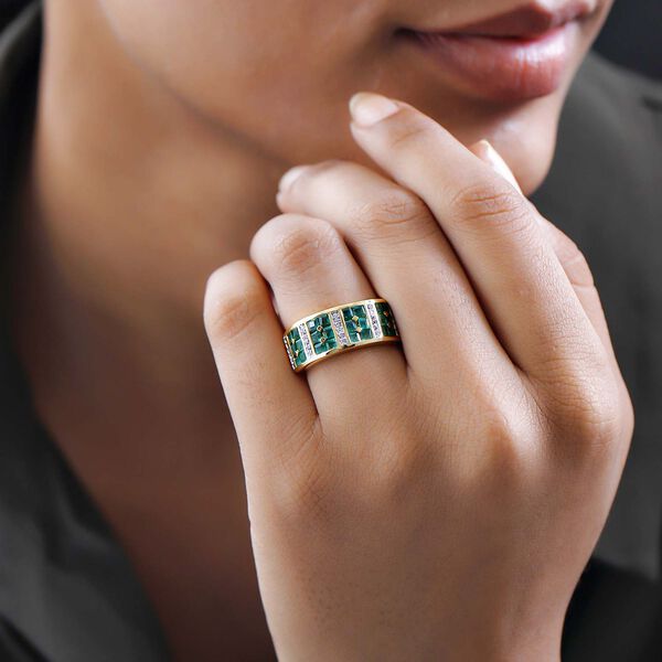 Kagem sambischer Smaragd und Zirkon-Ring - 1,71 ct. image number 3