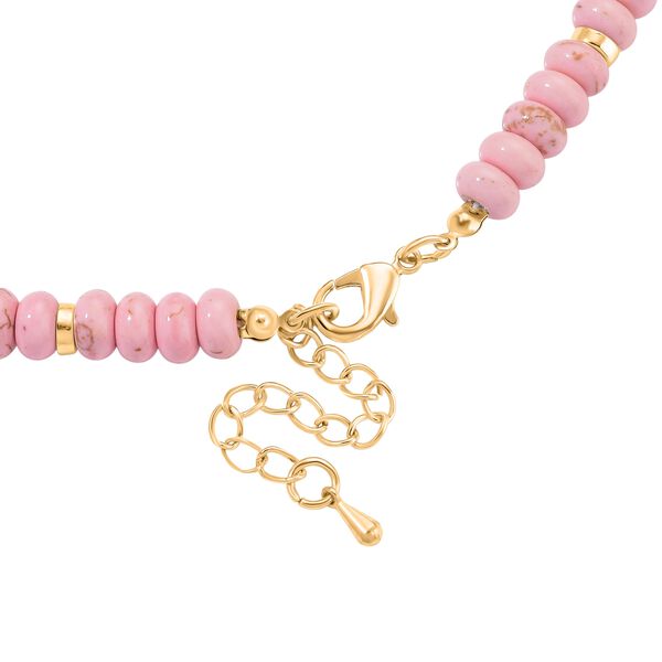 Wei&szlig;e Muschelkernperle, Almandin Halskette, ca. 50 cm + 5 cm Extender, goldfarben image number 4