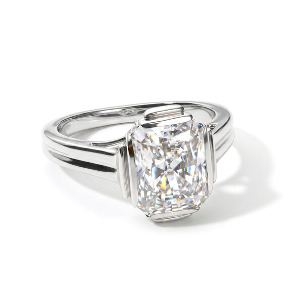 D'Joy Moissanit Ring 925 Silber Rhodiniert (Gr&ouml;&szlig;e 18.00) ca. 3,53 ct