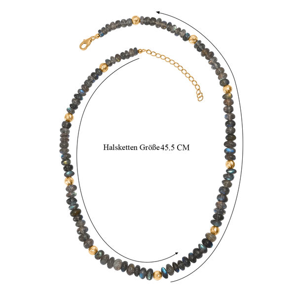 D'Joy AAA Labradorit 45+5cm Halskette - 150 ct. image number 6