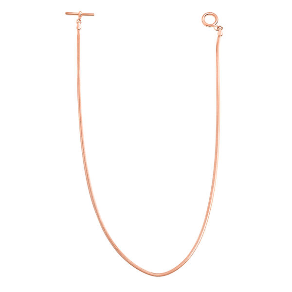 Ovale Magie-Kette aus ros&eacute;vergoldetem Silber 45cm image number 1