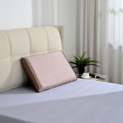 Serenity Night Kopfkissen aus Memory-Schaum mit k&uuml;hlendem Bezug, ideal f&uuml;r hei&szlig;e Schl&auml;fer, 70x40x10 cm, Braun