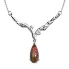 Unakite Halskette, ca. 45 cm, 316L Edelstahl ca. 6.62 ct