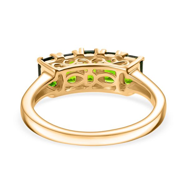 D&rsquo;joy Nat&uuml;rlicher Chromdiopsid Ring 925 Silber vergoldet (Gr&ouml;&szlig;e 18.00) ca. 1,54 ct image number 4