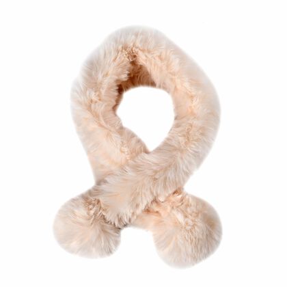 Superweiche Kunstfell-Schal, Gr&ouml;&szlig;e 13x65cm, Beige