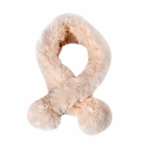 Damen Schal aus Kunstfell, Beige image number 0
