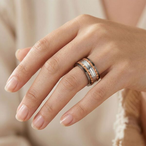 316L Edelstahl TricolorRing (Gr&ouml;&szlig;e 16.50) ca. 13,00g image number 2