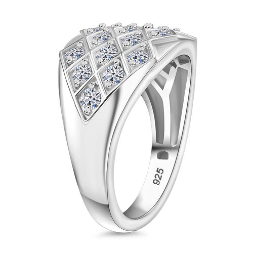Lab Grown Diamant SI Ring 925 Silber rhodiniert (Größe 18.00) ca. 1,01 ct image number 5