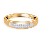Diamant Ring in Silber mit Gelbgold Vermeil - 0,10 ct. image number 0