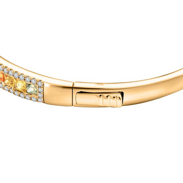 CLARTE Prima - AA Mehrfarbiger Saphir Armreif, ca. 18.5 cm, 925 Silber Gelbgold, ca. 5.40 ct image number 4