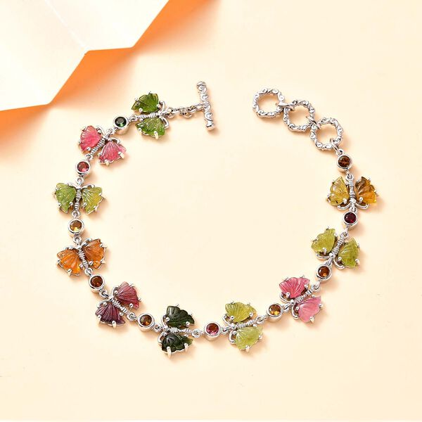 Mehrfarbiges Turmalin-Armband, 19 cm - 16,41 ct. image number 2