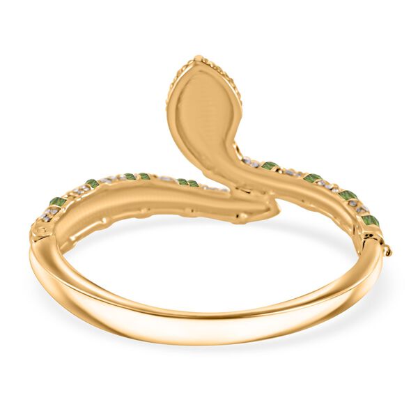 Neongrüner und weißer Kristall-Armreif, 18 cm image number 4