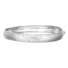 Diamantschliff Armreif, 925 Silber ca. 20 cm