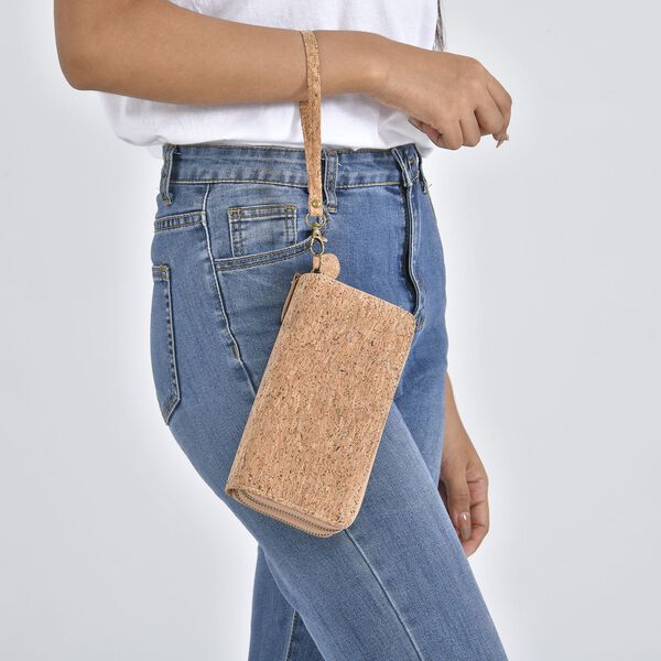 Kork-Brieftasche mit RFID Schutz, Gr&ouml;&szlig;e 19x4x10 cm, Natur image number 3