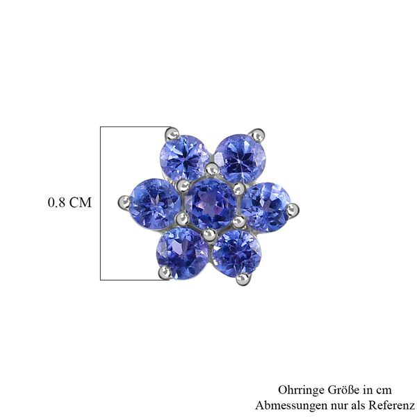 Tansanit Ohrstecker - 1,04 ct. image number 5