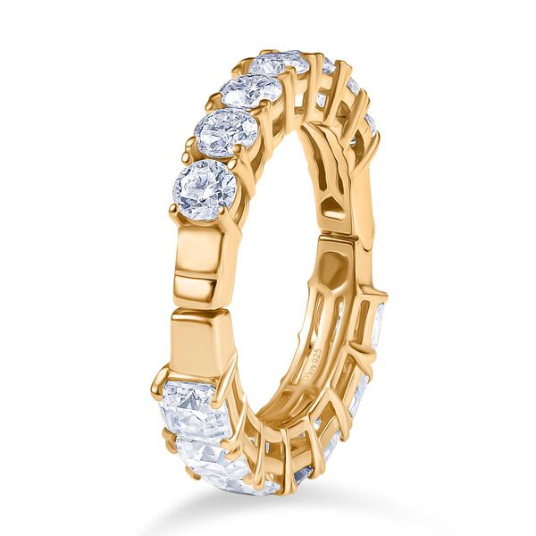 D'Joy Moissanit Ring 925 Silber 750 Gelbgold Vermeil (Gr&ouml;&szlig;e 17.00) ca. 3,51 ct image number 4