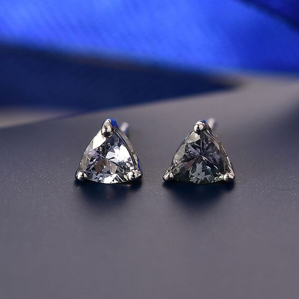 D'Joy Pfau Tansanit im Trillantschliff Ohrringe - 1,14 ct. image number 1