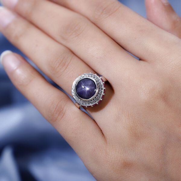 Sternrubin, afrikanischer Rubin und Zirkon-Ring - 9,47 ct. image number 3