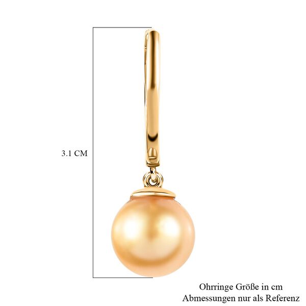 ILIANA - AAA Goldene S&uuml;dsee Perle Ohrringe image number 5
