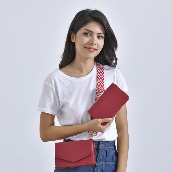 Modische 
Sling-Crossbody-Tasche mit RFID-Schutz, 19 x 12 x 7 cm, Rot image number 13