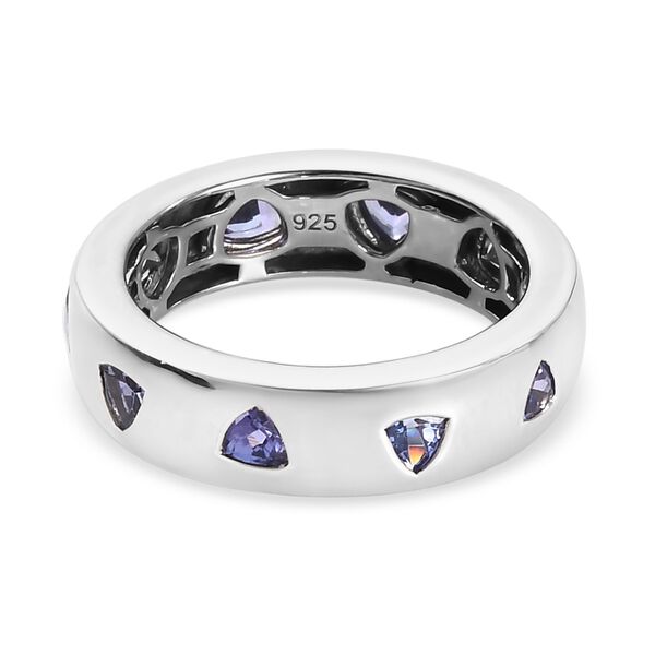 AA Tansanit Ring 925 Silber Platin-&Uuml;berzug