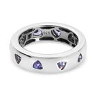 AA Tansanit Ring 925 Silber platiniert (Größe 16.00) ca. 1,12 ct