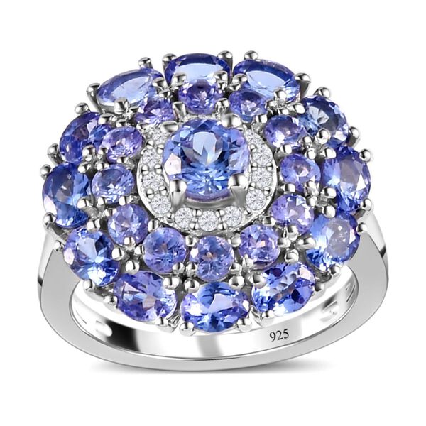 Tansanit und Zirkon Cocktail Ring - 3,42 ct. image number 4