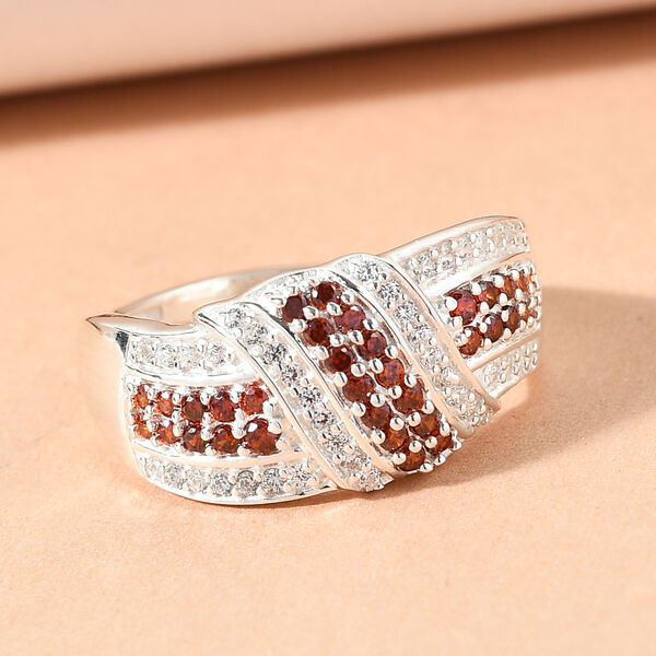 LUSTRO STELLA - Granat Zirkonia Ring 925 Silber  ca. 0,97 ct image number 2