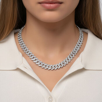 Wei&szlig;er Kristall Halskette ca. 50 cm Standard