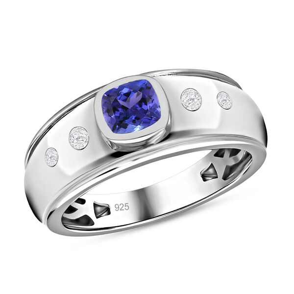 Tansanit und Zirkon Ring - 0,76 ct. image number 3